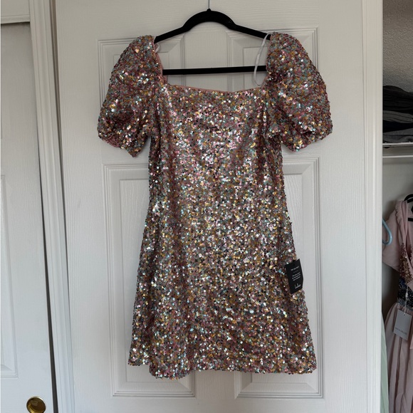 Lulu's Multicolor Sequin Mini Dress - Picture 3 of 4